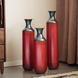 Modern White Metal Droplet Vase Set 3-Piece Home Decor