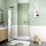 34" W x 72" H Semi-Frameless Circular Pivot Shower Door in Chrome With 1/4"