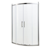 36" x 75" Chrome Framed Shower Door Clear Tempered Glass