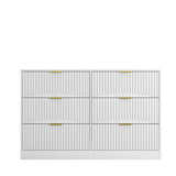 6-Drawer Engineered Wood Dresser White 47"