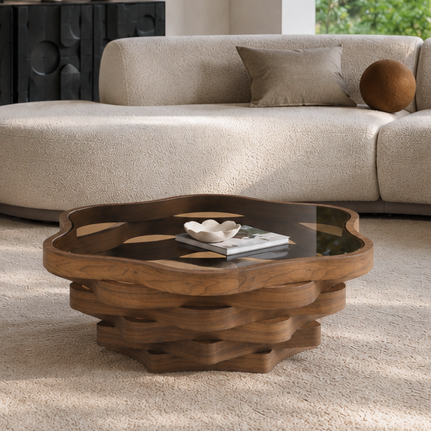 Engineered Wood Coffee Table Walnut Brown