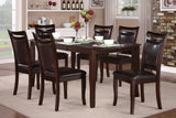 Dark Cherry Mango Veneer Dining Table with Extension Leaf