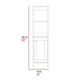Linen Storage Cabinet - Single Door - Two Open Shelves