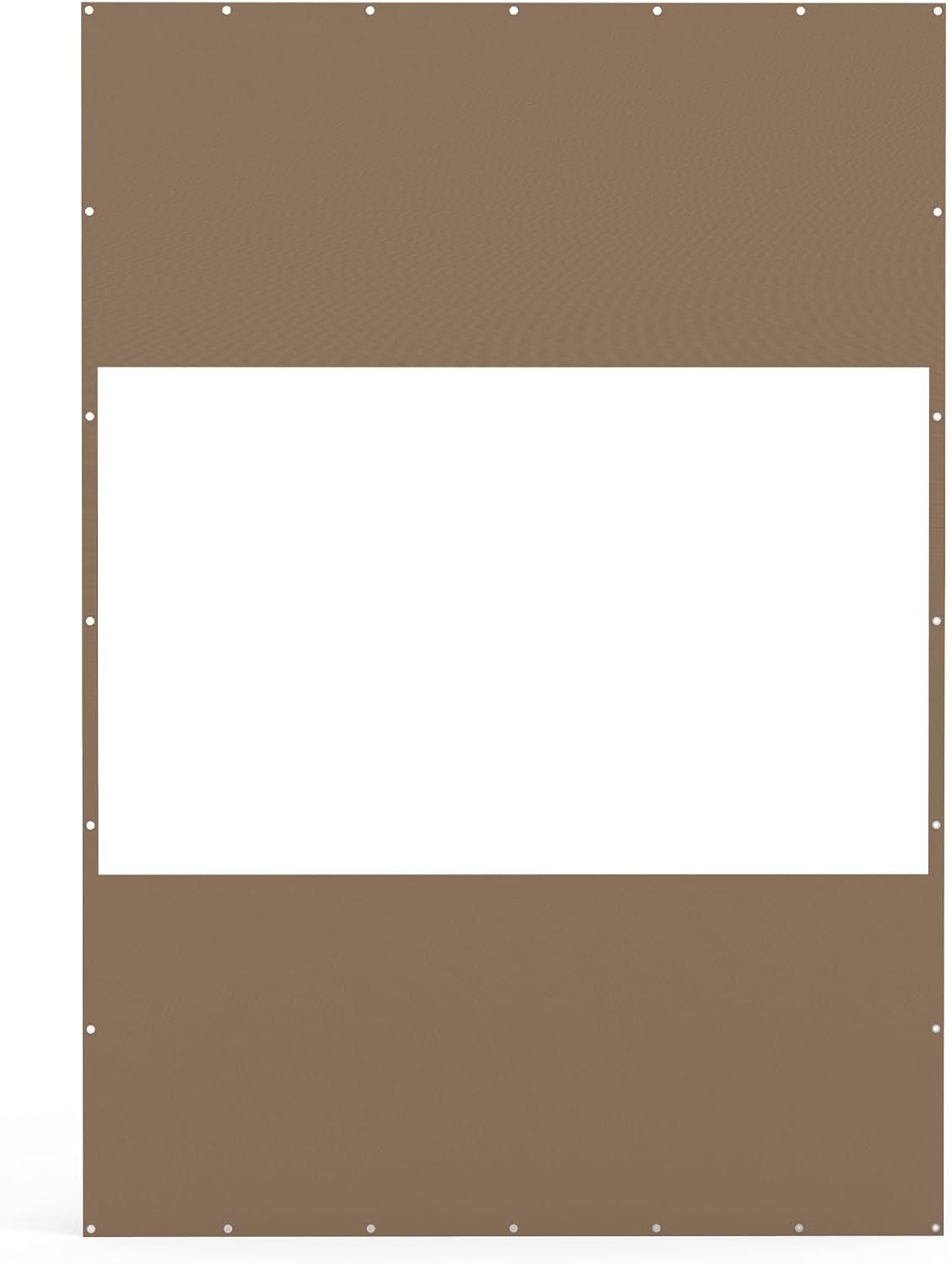 10'H x 7'W Clear PVC Outdoor Curtain Panel Brown