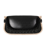 Loveseat Chesterfield Tufted PU Leather Black 49.5in