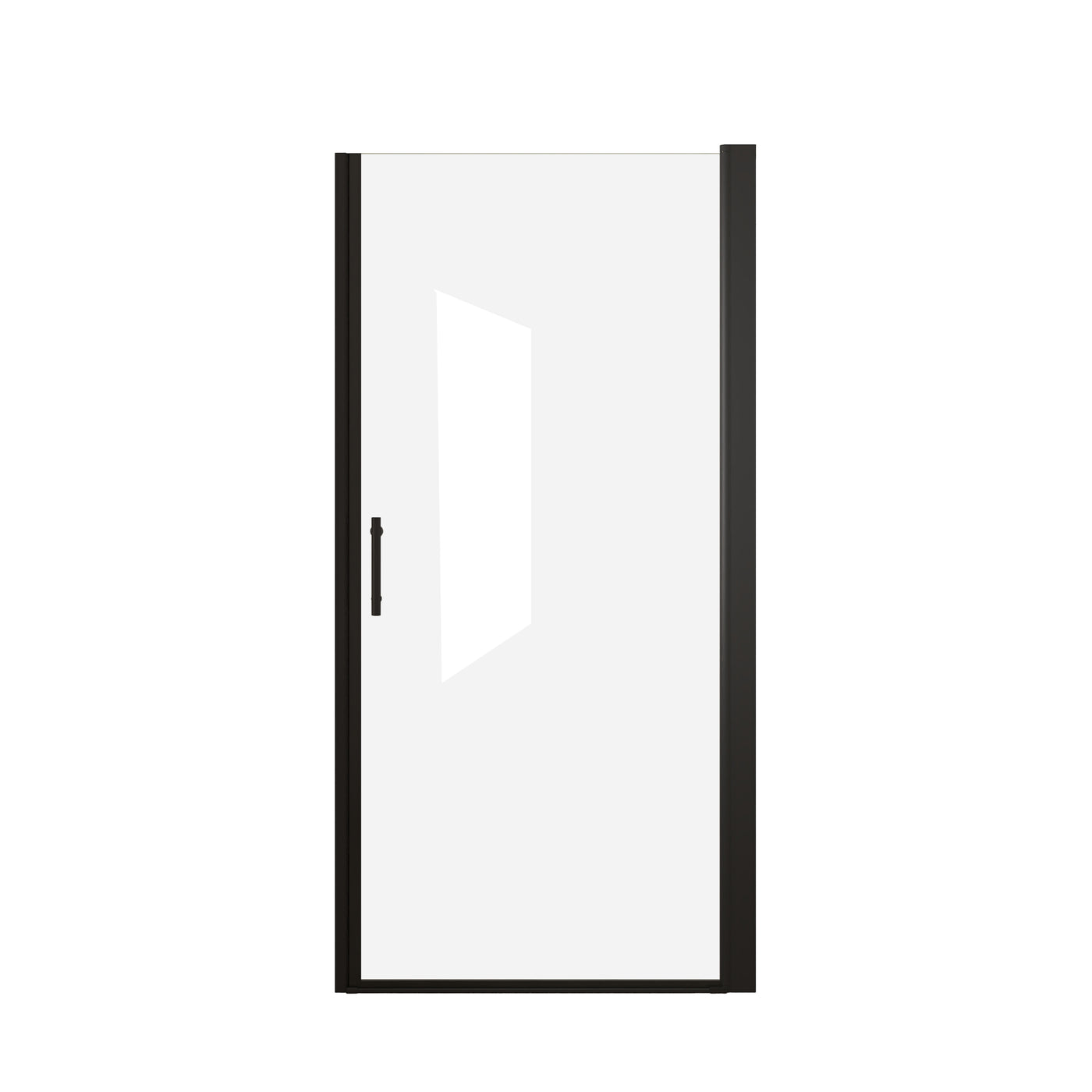Matte Black Pivot Shower Door 34x72" Aluminum Frame Tempered Glass