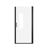 36x72 Matte Black Aluminum Pivot Shower Door 6mm Tempered Glass