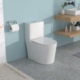 Ceramic One Piece Toilet for Bathroom, 12-inch Rough-In, 1.1/1.6 GPF