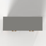 6-Drawer Double Dresser in Gray, Modern Storage Cabinet with Metal Handles & Sol