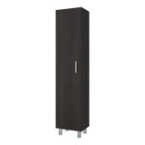 Tall Freestanding Storage Cabinet Single Door 4 Shelves