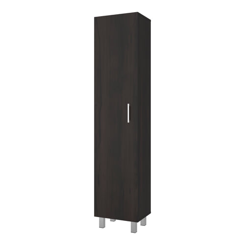 Tall Freestanding Storage Cabinet Single Door 4 Shelves