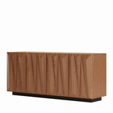 60'' Mid Century Sideboard Buffet Cabinet with 3D Doors