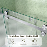 56-60"W x 60"H Frameless Sliding Tub Shower Door Enclosure