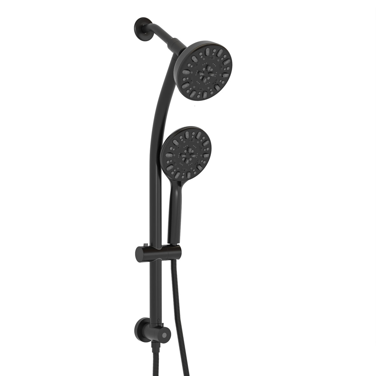 Multi Function Dual Shower Head - Shower System with 4.7' Rain Showerhead & 7-Fu
