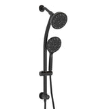 Multi Function Dual Shower Head - Shower System with 4.7' Rain Showerhead & 7-Fu