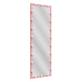 Hollywood Style Full Length Mirror with Lights, 3 Color Modes, Pink Aluminium, 6