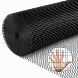36" x 50ft Black Metal Mesh Chicken Wire Garden Fencing Roll