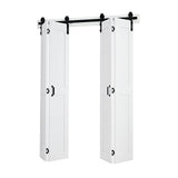 60" x 84" Bifold Barn Door MDF Sliding Closet Doors White