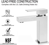 Modern Chrome Bathroom Faucet, Single Hole Bathroom Faucet