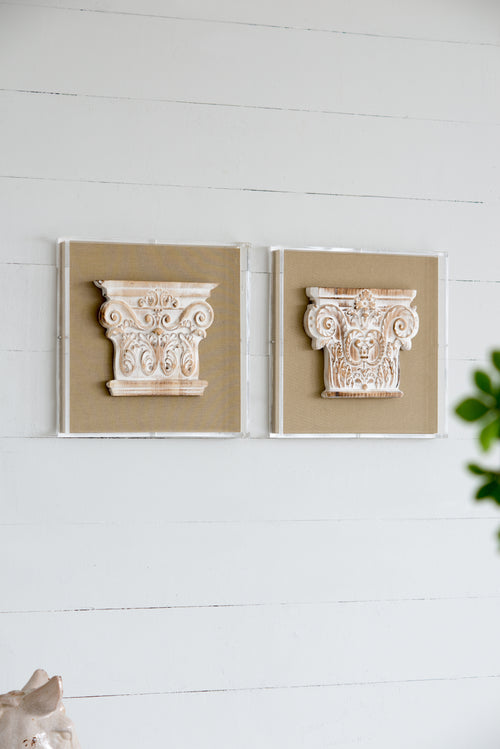 Wall Art Set 13.8x1.6x13.8" for Living Room Bedroom Office