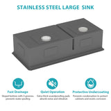 39-inch Built-in Kitchen Sink with Mixing Bowl Worktop
