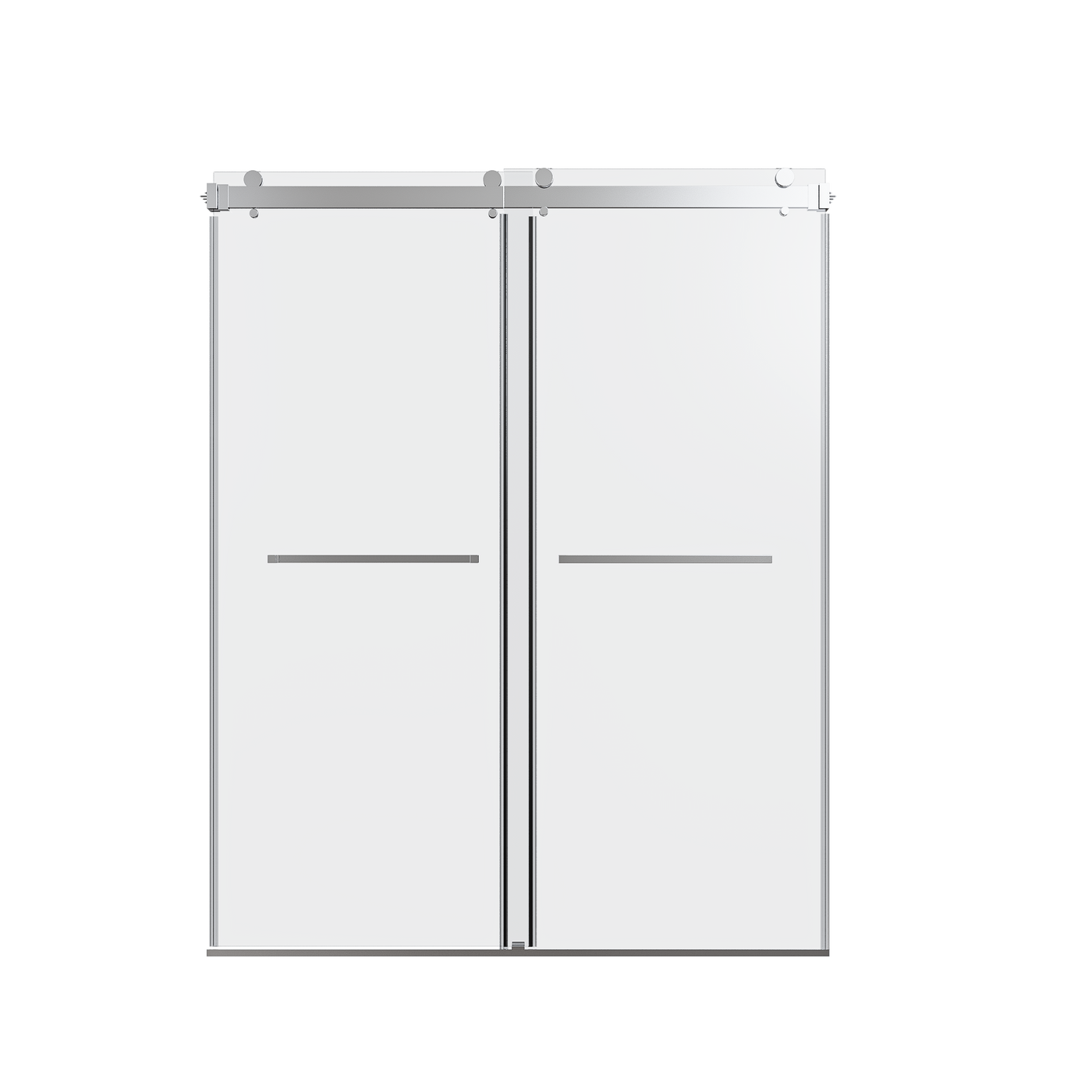 Frameless Double Sliding Shower Door Chrome 56-60W 76H