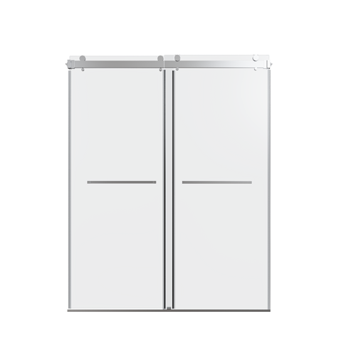 Frameless Double Sliding Shower Door Chrome 56-60W 76H