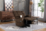 Velvet Recliner Power with Massage Brown