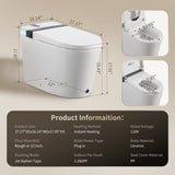 Smart Toilet with Bidet Seat Built-in, Auto Open/Close Seat, Foot Sensor