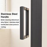 Framed Bi-fold Pivot Shower Door 32"x72" Space-saving Folding Shower Enclosure