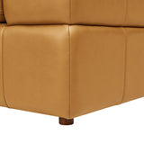 Modular Leather Sectional Sofa Ginger 144"