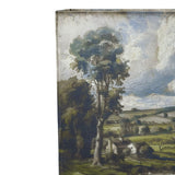 Set of 2 Decorative Book Box with Countryside Landscapes Motifs,  L:7x3x10.5' S: