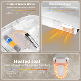 Smart Toilet with Bidet Built in, ADA One-Piece Toilet Auto Open/Close & Flush
