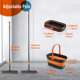 Sponge Mop and Collapsible Bucket Kit - Hands-Free Floor Cleaning