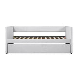 Daybed with Trundle Engineered Wood Gray