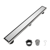 24" Linear Shower Drain Stainless Steel with Hair Strainer