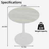 Metal Dining Table White