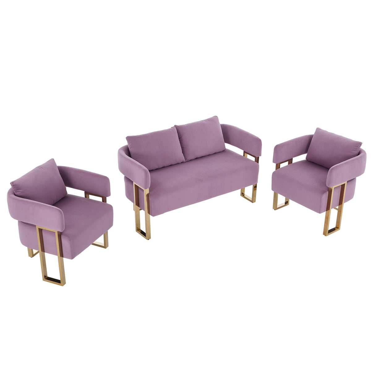Velvet Sofa Lilac 54"