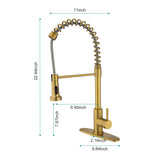 Single Handle Pull Down Spring Kitchen Faucet