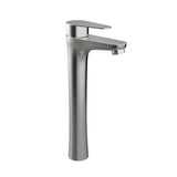 Brushed Nickel Vessel Sink Faucet Single Handle Tall Bathroom Sink Faucet