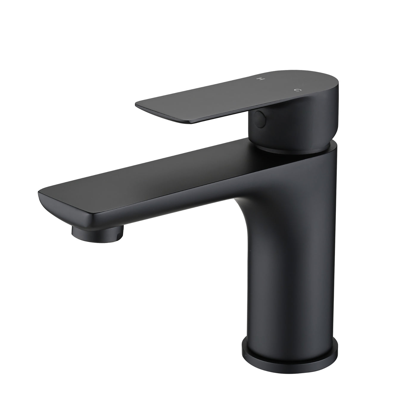 Matte Black Single Handle Bathroom Sink Faucet Brass