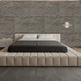 3D Faux Stone Wall Panels, 6 PCS PU Wainscoting Panel for Interior Wall Decor