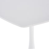 Square Engineered Wood Dining Table Matte White