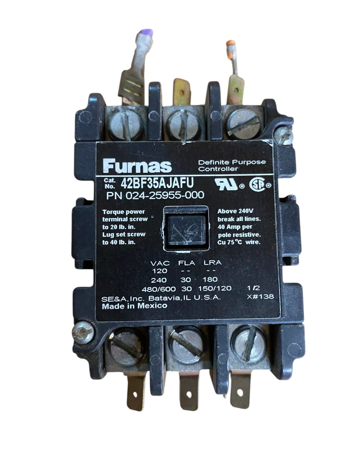 Furnas P N 024-25955-000 Definite Purpose Contactor