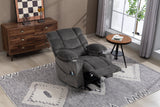 Velvet Recliner Power with Massage Grey