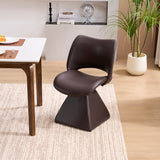 Metal Accent Chair Swivel Dark Brown