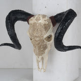 Bone-Inspired Bull Head Resin Hanging Ornament