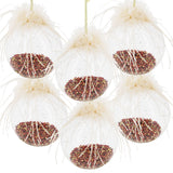 3.9" Glass Christmas Ball Ornaments, Set of 6