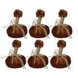 Small Pumpkin Ornament Set of 6 Fall Harvest Thanksgiving Decor