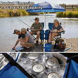 Portable Double Folding Beach Chair Set with Umbrella